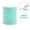 Elegant 2mm 55Yards Hollow Rubber Tubing Round Stretch Knitting Barber Cord Elastic Stitch Keeping Cords DIY Craft