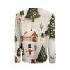 Women's Fashion Short Coat Casual Long Sleeve Printed Single Breasted Plush Top
