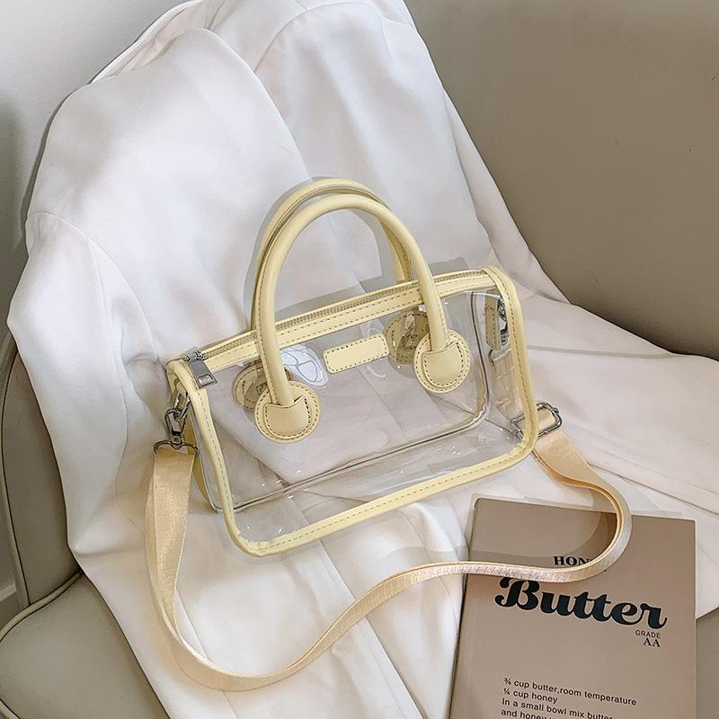 Clear Waterproof Handbag Transparent Pvc Jelly Square Messenger Bag Shoulder Bag For Women 1290₽