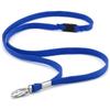 Lanière Tour de Cou - Bleu - Set de 3 - Porte-Badge Rigide - Clip Rétractable - Cordon Sécurisé