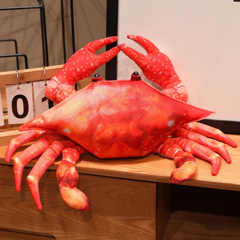 

Blue King Crab Plush Pillow Toy - Stuffed Animal Ocean Decor 35 cm