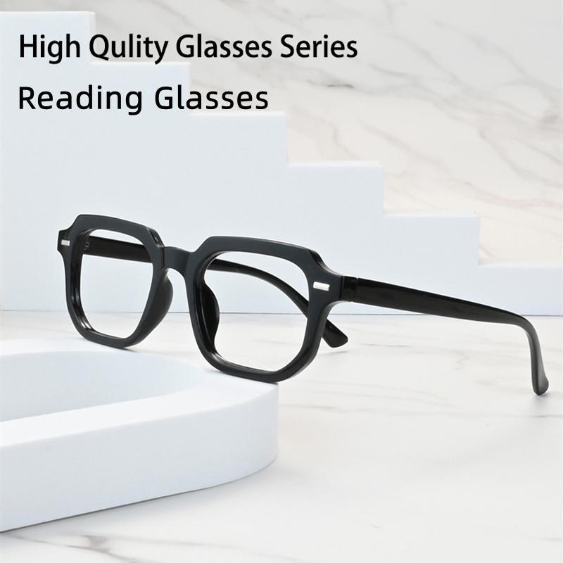 Black  Reading Glasses Men And Women Retro Rivet Optical Presbyopic Spectacles Diopter 0 +1.0 +1.5 +2.0 +2.5 +3.0 +3.5 +4.0