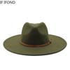 Neue 9,5CM Große Breite Krempe Winterwolle Uni Klassische Filzhüte Kappe Britischer Stil Herren Damen Panama Zylinderhut Sombreros Jazz Kirchenhut