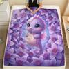1Pc Cartoon Print Flannel Blanket, High Quality Comfortable for All Seasons, Home Decor, Warmth and Comfort, Perfect for Christmas Birthday Gift