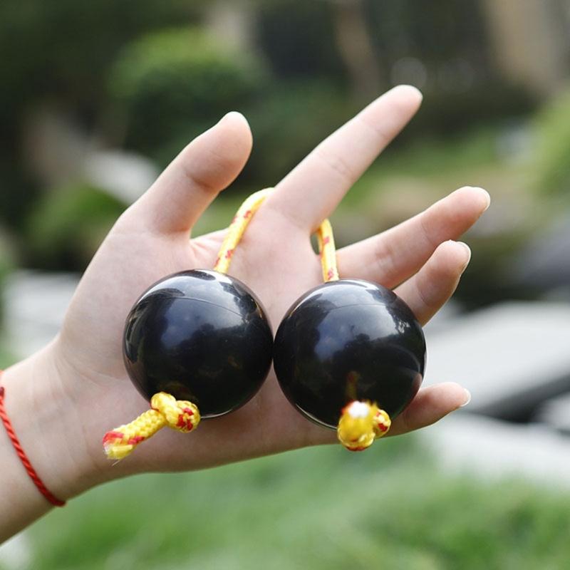 Aslatuas Rhythmic Balls Sets Music Egg Shaker Rattle Double Gourd Drum Balls Set