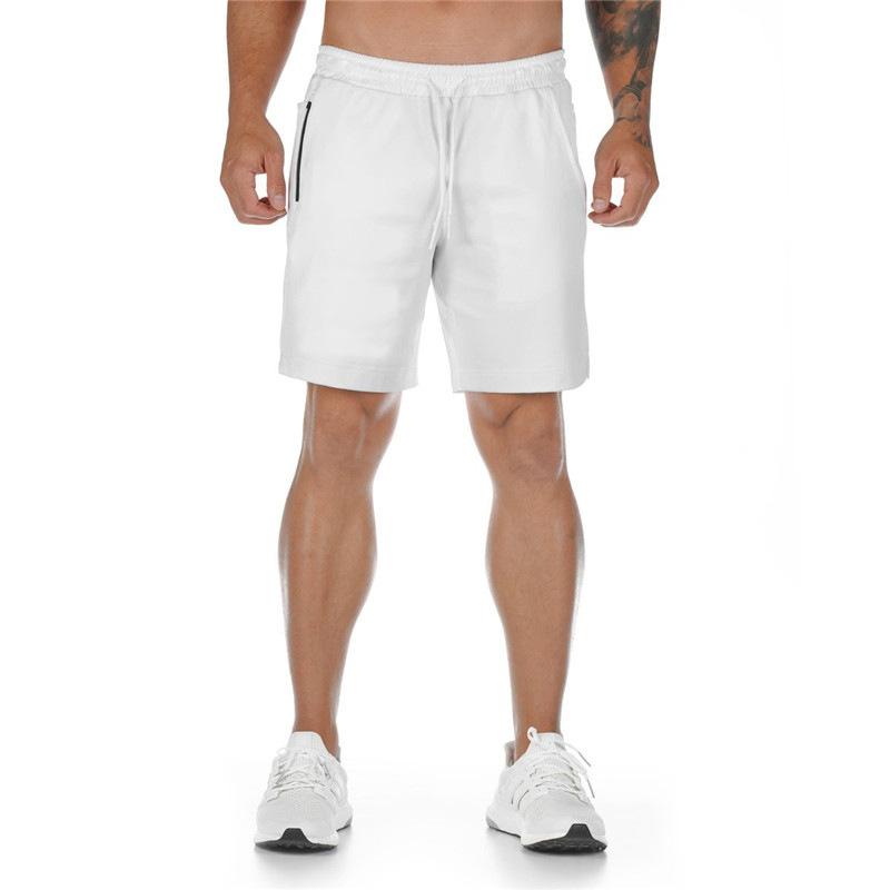 Crazy Muscle Sports Shorts Herren Mesh Schnelltrocknend Atmungsaktiv Laufhose mit Reißverschlusstasche Fünfviertelhose