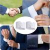 Elegant White Black False Wrist Cuffs Detachable Polyester False Collars Costume Accessory Black Button Shirt False Simple Cuffs