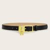Versatile And Belt Slimming With Metal Buckle Belt Paired With Jeans Dress And