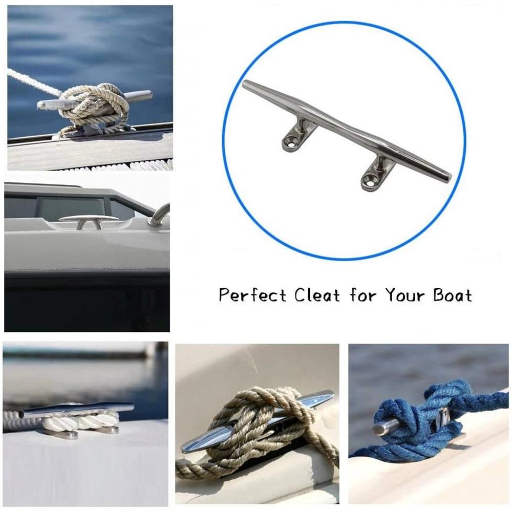 Bootsklampe, Edelstahl 316, offene Basis, Bootsstegklampen, 10,2 cm