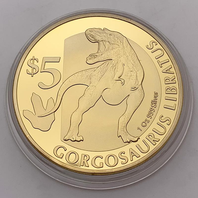 American Dinosaurs, Gold Plated Commemorative Coins, Animal Dragon Gold Coins, Tooth Fairy Coins, Craft Coins
