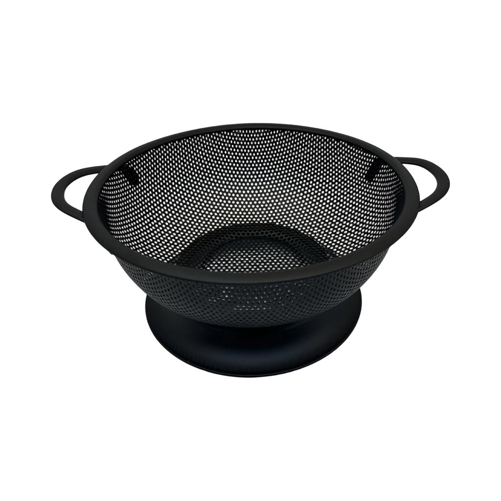 Stainless Steel Thickened Double Handle Colander Drain Basket Hanging Basket Kitchen Vegetable Fruit Basket Elevated Base Strainer