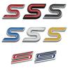 Hkwmg3 3D Metal S Logo Front Grille Emblem Badge Car Rear Trunk Stickers For Ford Focus Fiesta Escape Ecosport Kuga Mondeo Accessories