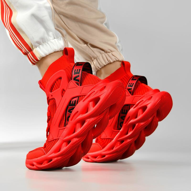 Autumn foreign trade large size 46 thick sole cushioning light dad shoes men's sports shoes Korean version casual shoes socks running shoes