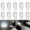 10X T10 W5W Carcasă de sticlă Cob LED Bec pentru mașină 3000K 6000K Cu mai multe culori pentru plăcuță de înmatriculare Hartă Dom Festoon Lampă rezistentă la apă