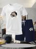 European Summer Men's Casual Shorts & T-Shirt Set - Digital Print Sportswear