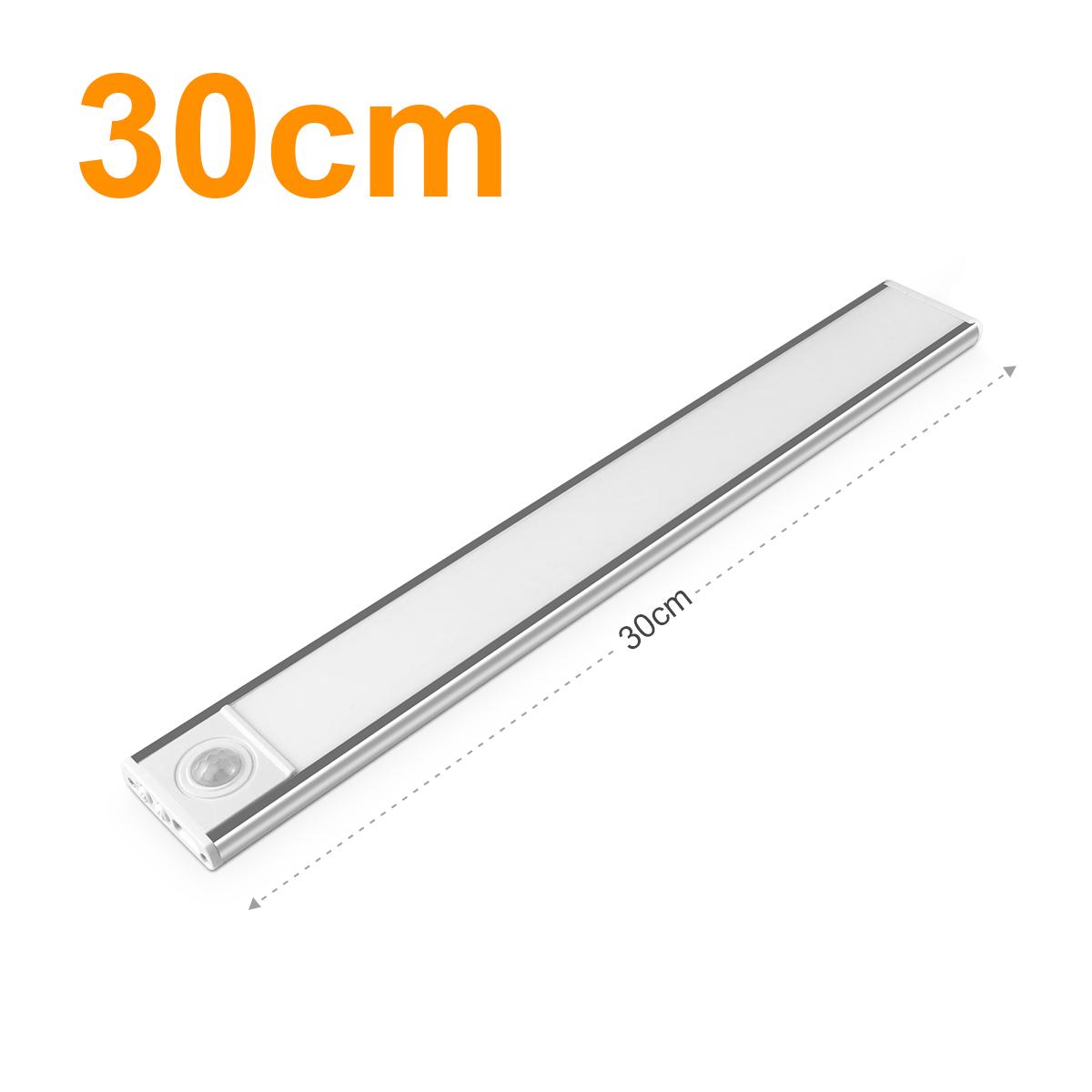 

Human Body induction sensor LED Aluminum Cabinet Lamp 3 Color Rechargeable Battery 30cm 40cm 50cm LED Strip Bar Light for Bedsid