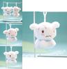 Cute Dog Plush Toy Keychain Bag Charm Pendant White/pink 12cm Height