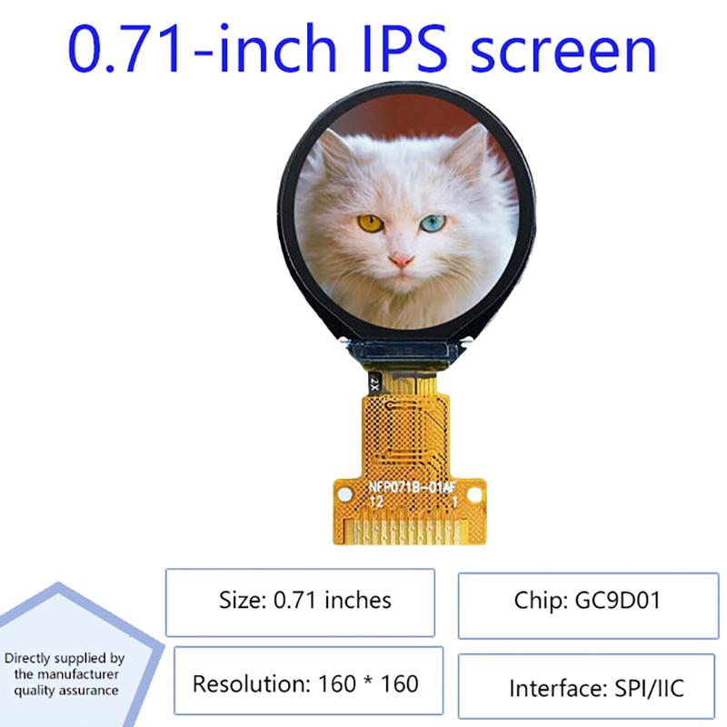 Tzt Tft Display 0.71 Inch Tft Lcd Display Module Round Driver Spi Interface Screen Lcd Serial Port Round Screen Spi Display