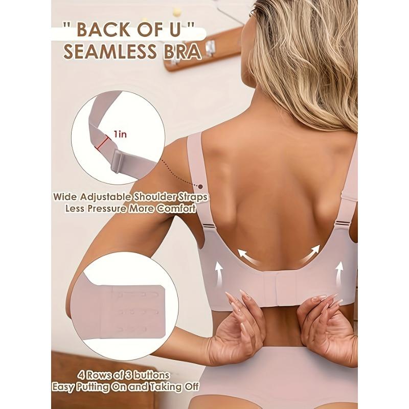 Seamless Naked Feeling, Comfortable Fixed Cup Underwear for Women Anti-sagging Breast-retracting No-wire Bra