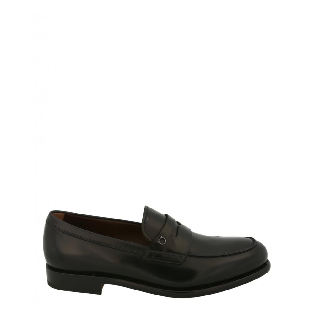 

Salvatore Ferragamo Чорні шкіряні лофери Theodore US 8.5