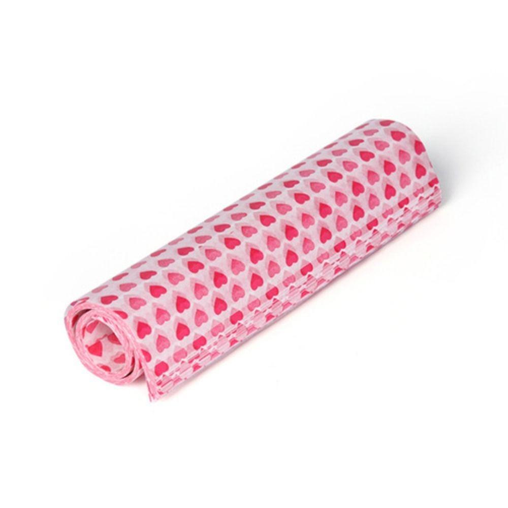 50Pcs Disposable Wax Paper Food Grade Anti-stick Food Wrapping Paper Striped Pattern Rose/Heart/Macaron Print
