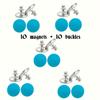 Set de 20 Pinces Magnétiques Métalliques - Pinces à Rideaux, Aimants Blackout Étanches, Fixations Magnétiques DIY