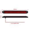 1pc 12V/24V 15-LED Strip Taillights, Multi-Function Brake Turn Signal Stop Warning Parking Lights for Rear Windscreen & Side