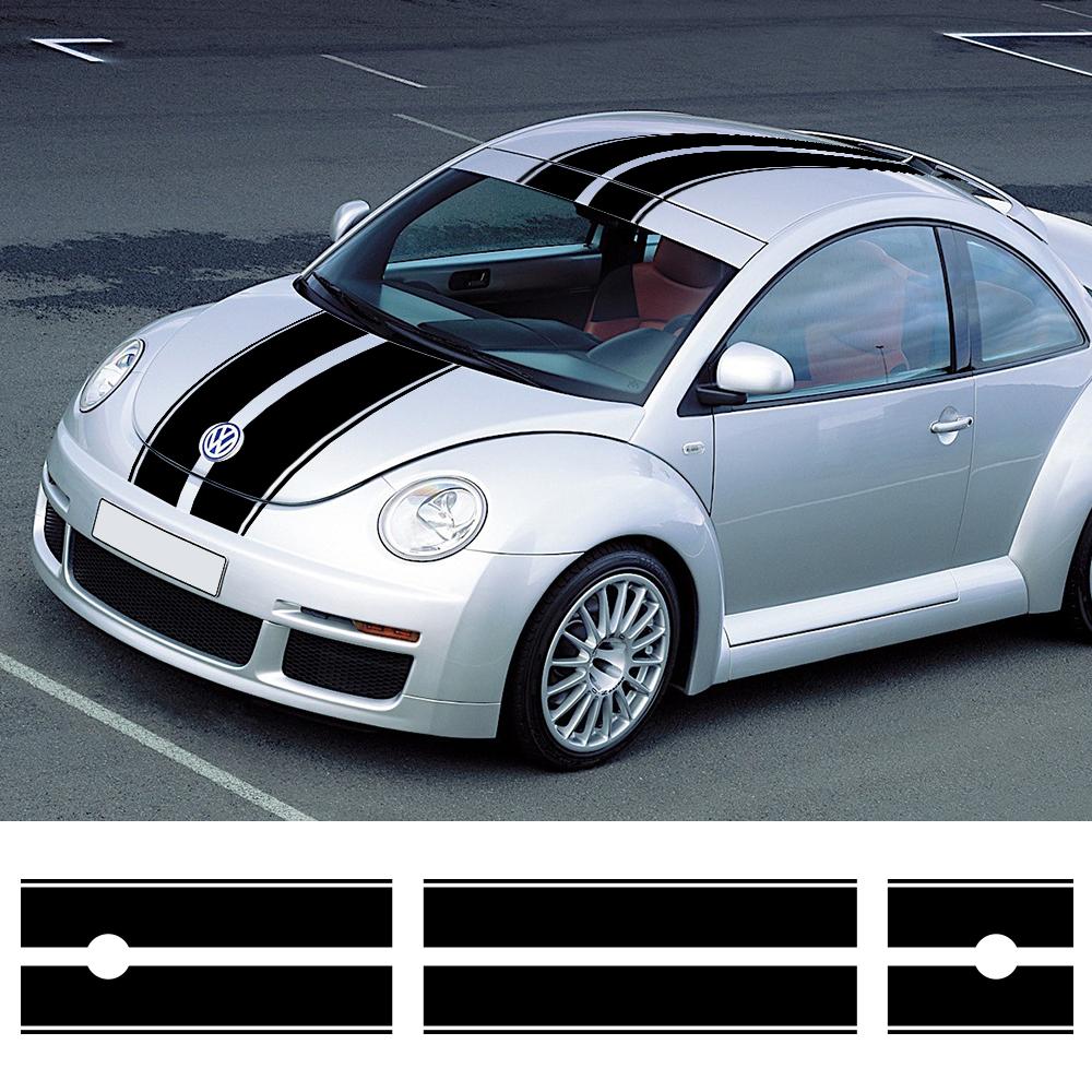 Kit Strisce Styling Cofano Tetto Bagagliaio Posteriore Per Volkswagen Beetle A5 2011-2018 Decalcomanie Viniliche Adesivi Accessori Tuning