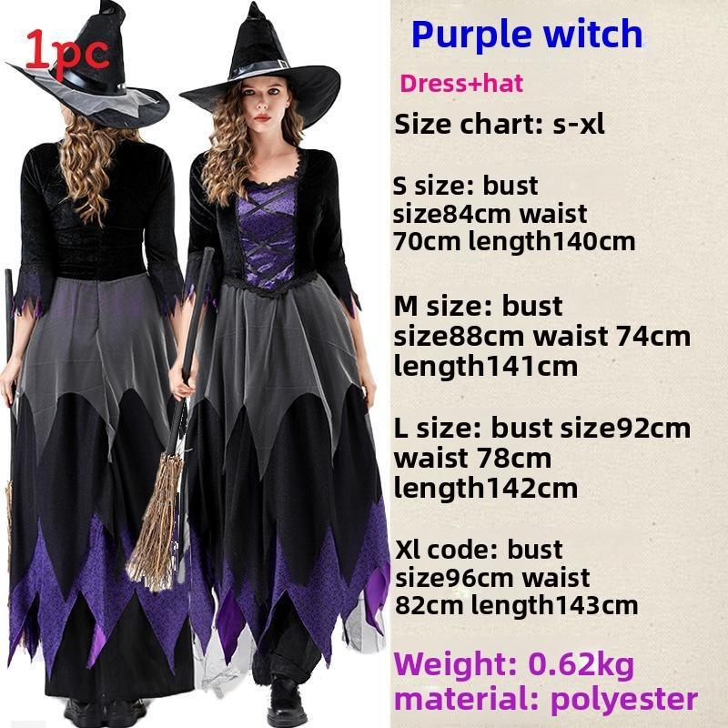 Cosplay Costume Witch With Polyester Material For Halloween And Parties Cosplay