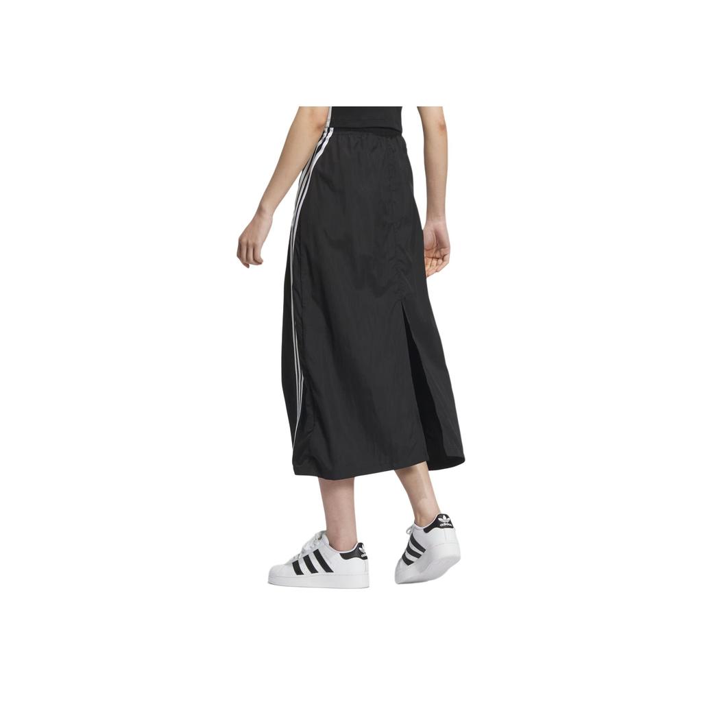 Adidas Originals 3-Stripes Patchwork Casual Long Skirt Women Bottoms Black JC6123