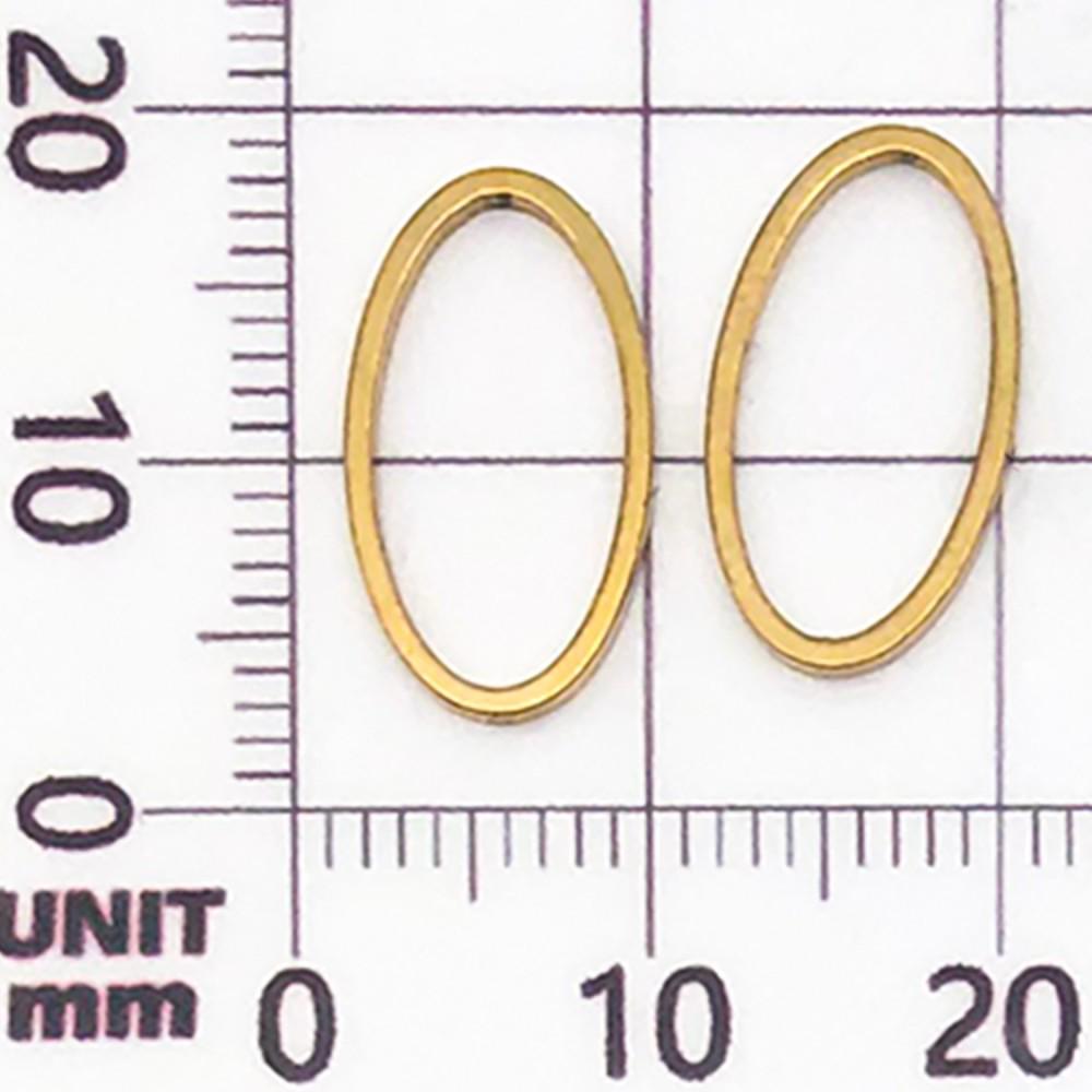 20 Mixed Gold Vacuum-Plated Stainless Steel Geometric Frame Pendant Charms for DIY Jewelry