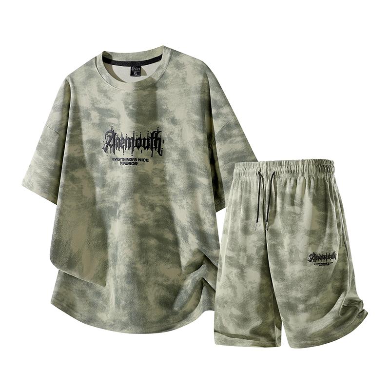 Short Suit Casual, Soft, Comfortable, Sporty, Loose And Casual, Men s Camouflage Short Suit 2XL