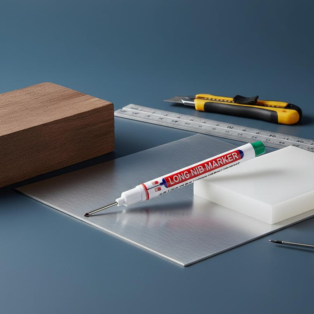 Markerstift mit langer Spitze 4 Farben Tiefloch Holzbearbeitungsmarker für Schreiner Bau-Markierungswerkzeug