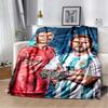 Coperta in Flanella Leo Messi Stella del Calcio per Adulti Bambini Decorazione Divano Letto Coperta da Viaggio Portatile Regalo Perfetto