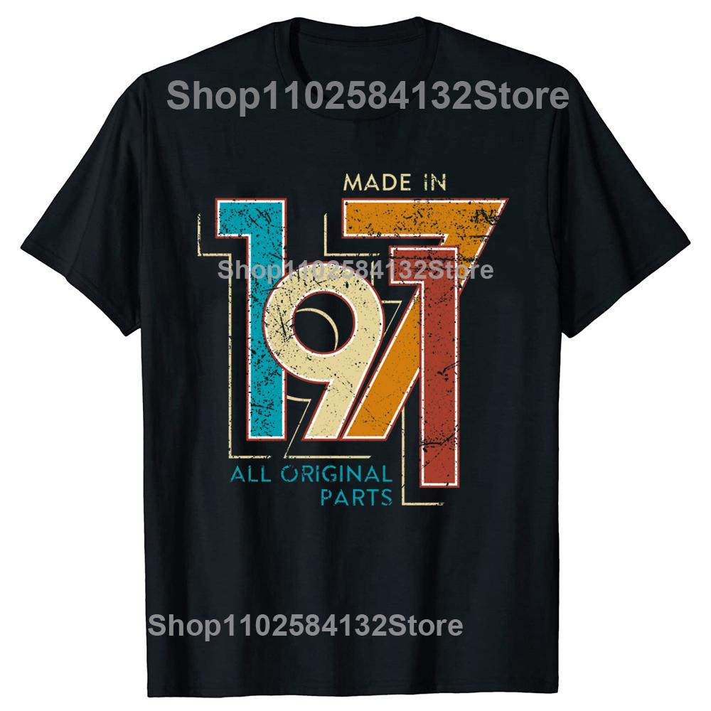 Male Limited Edition Made In 1971 Vintage TShirt Streetwear 54th Birthday Gift Tshirt Short Sleeve Cool T Shirt Cotton Tee Tops