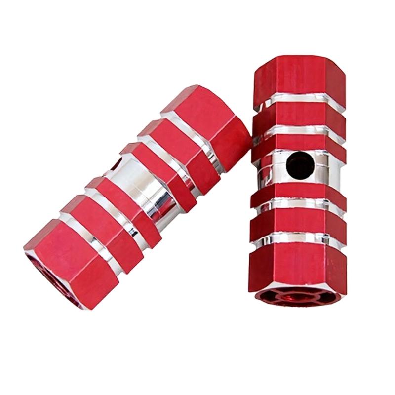 Lightweight Aluminum Bike Pedals Foot Pegs For Mountain And Road Bikes With Anti Slip Surfaces And Easy Installation 2pcs