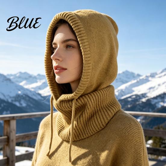 Full Coverage Headgear for Outdoor Sports Winter Balaclava Hat Men And Women Windproof Fashionable Knit Hood Autumn Knitted Hooded Neckerchief,