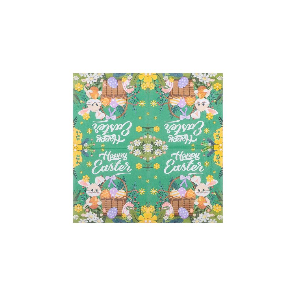Happy Easter Printed Napkins  Paper Towels Commercial Disposable Easter Party Decorations