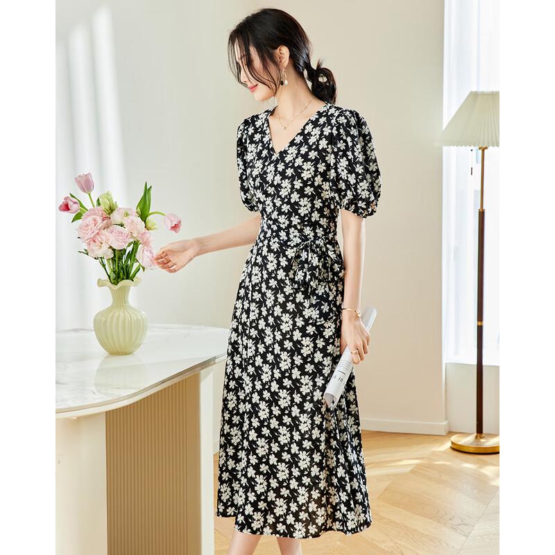 TERRE BLEUE Women s Casual Printed Midi Dress XL