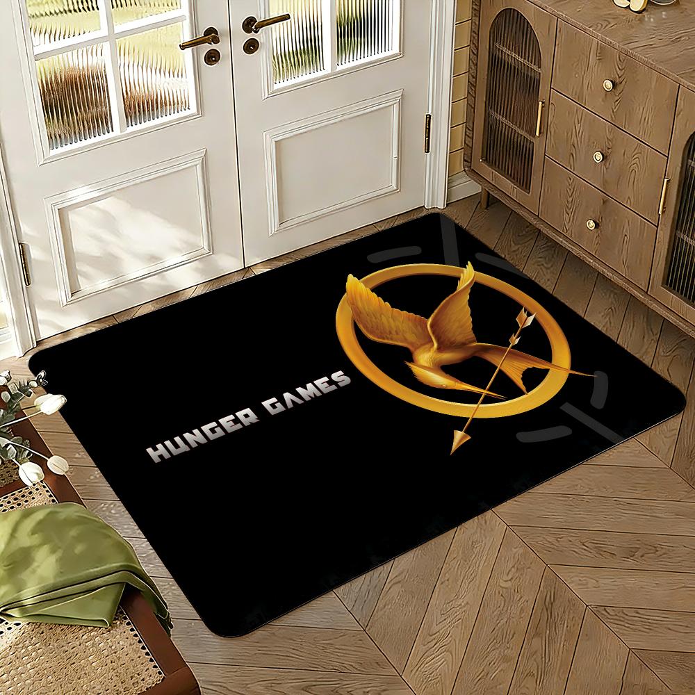 Film The H-Hunger Games Floor Mat Soft Thickened Absorbent Non-Slip Bedroom Living Room Door Mat Home Decor Flannel Rugs