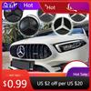 Car Sticker 2025 Hot New 2025 For Mercedes Benz Chrome Silver ABS Car Front Grille Star Emblem Illuminated Logo For Mercedes Ben