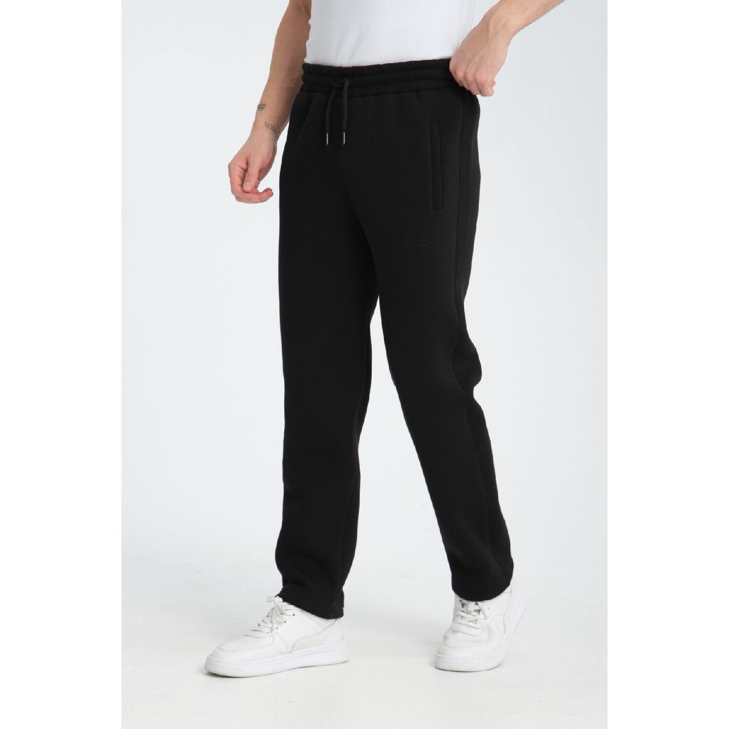 

Men s Black 3 Thread Comfortable Cut Straight Leg Winter Sweatpants S бездна