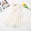 Solid Color Linen Scarf for Women  Spring and Summer New Cotton Candy Monochrome Warm Gauze Scarf Travel Sunscreen Shawl