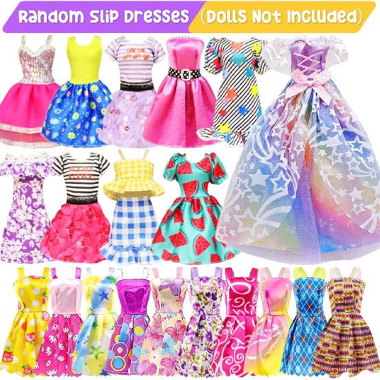 Girl Doll Clothes and Accessories Girl Doll Closet Wardrobe with Clothes, Dresses, Shoes and Other Girl Doll Stuff for 11.5 Inch Girl Doll Clothes as