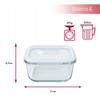Pojemnik Szklany Lunchbox Kwadratowy 320 Ml Na Żywność Obiad Lunch Sałatki
