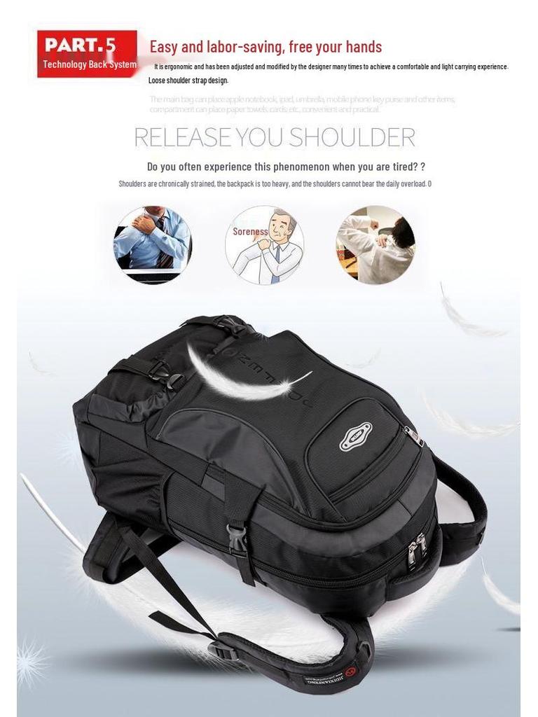 Large Capacity Waterproof Backpack for Men & Women - Travel, Business, Outdoor, Sports, School