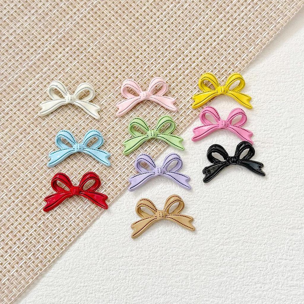Macaron Color Bow Tie Bead String Necklace & Hair Accessories