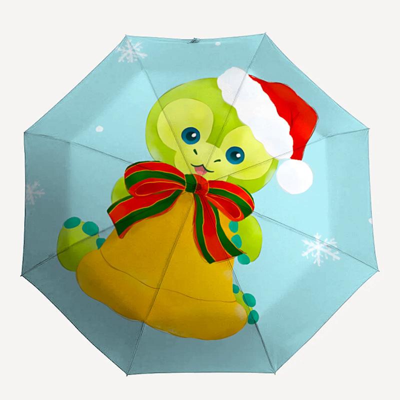 

1pc Christmas OluMei Automatic Umbrella | Portable Foldable 8-Rib Manual Open, Casual Accessory, Durable Canopy yy250823004