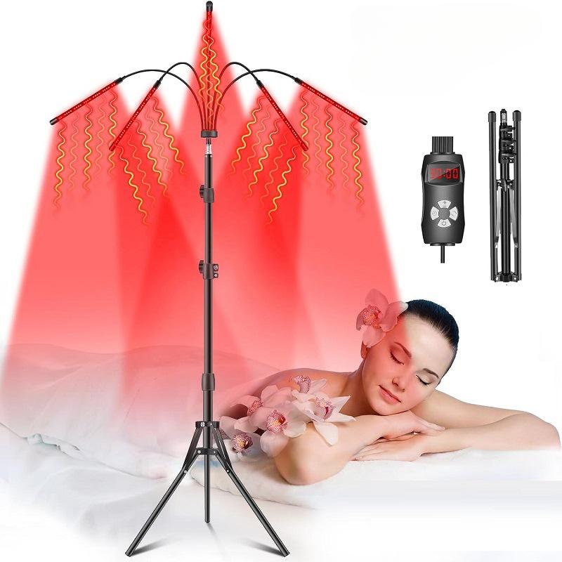 

1 шт. 5 В физиотерапевтическая лампа 80 бусин внешняя физиотерапевтическая лампа косметическая лампа красный свет управление импульсное инфракрасное излучение фотон чёрный