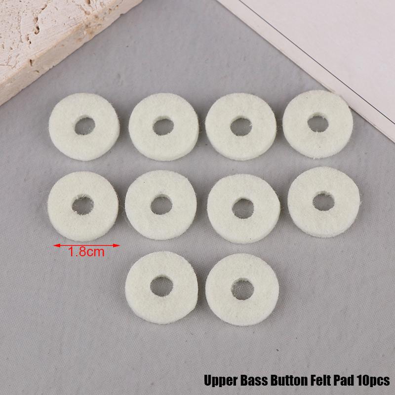

10 шт. Органные клавишные фетровые шайбы-прокладки для духовых инструментов, ремонтные запасные части, принадлежности для музыкального магазина 1.8cm